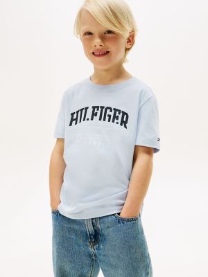 Kids' Hilfiger Arch T-Shirt, Breezy Blue