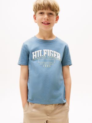 Kids' Hilfiger Arch T-Shirt, Blue Coal