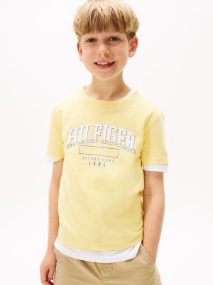 Kids' Hilfiger Arch T-Shirt, Citronella