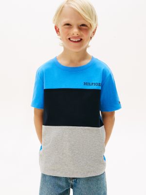 Kids' Monotype Logo Colorblock T-Shirt, Copenhagen Blue