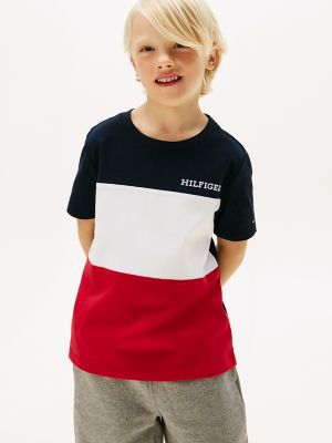Kids' Monotype Logo Colorblock T-Shirt, Navy