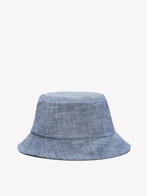 Kids' Tommy Logo Chambray Bucket Hat, Chambray