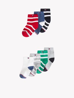 Babies' Flag Cuff Ankle Sock 7-Pack, Navy / Multi