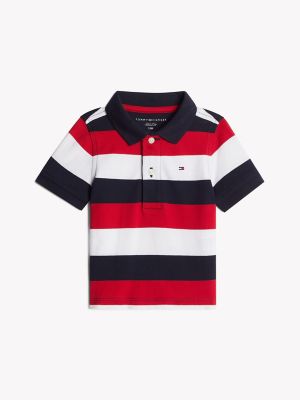 Babies' Block Stripe Polo, Navy Multi Stripe