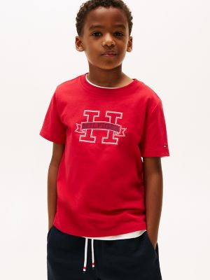 Kids' H Logo T-Shirt, Primary Red