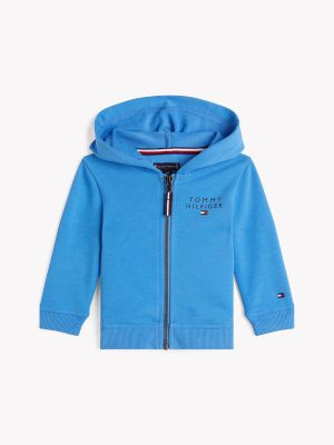 Babies' Hilfiger Logo Hoodie, Copenhagen Blue