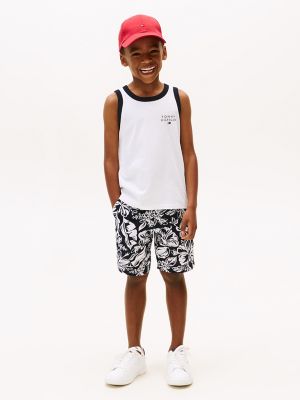 Kids' Tropical Print Short, Navy