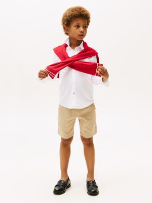 Kids' Double-Cloth Gauze Short, Beige