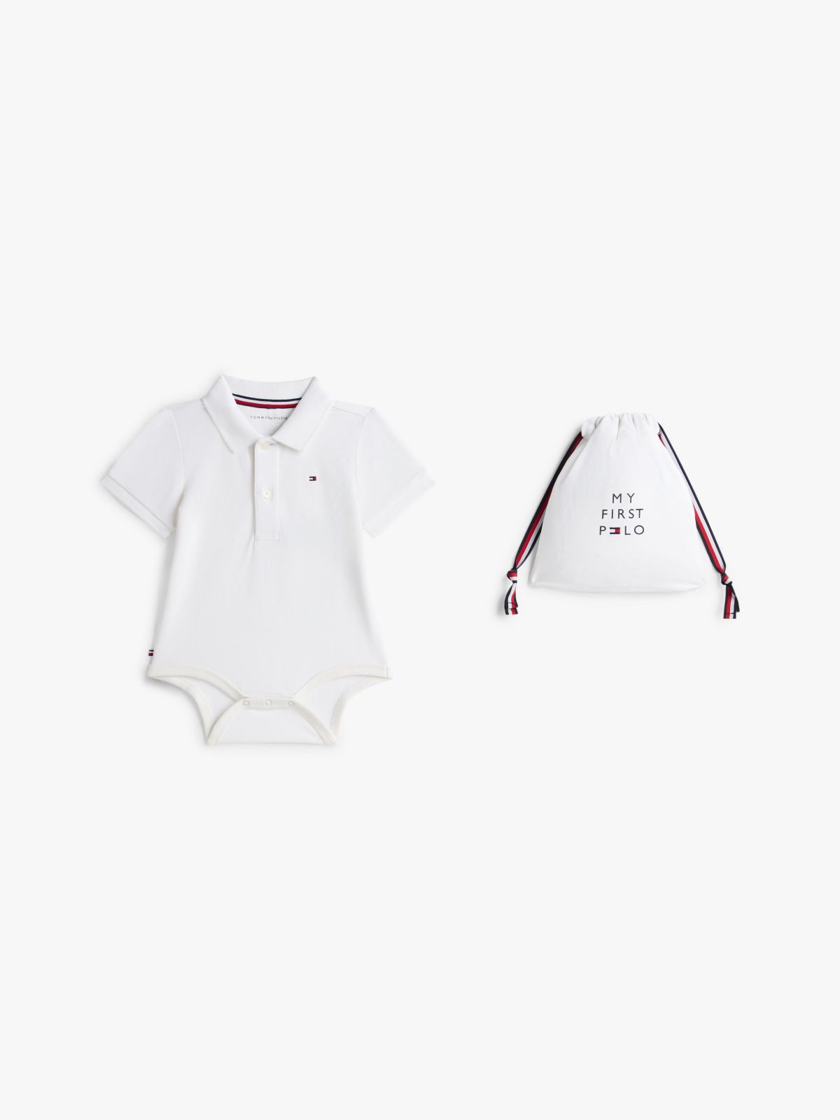 Babies' Polo Onesie and Gift Bag — Th Optic White