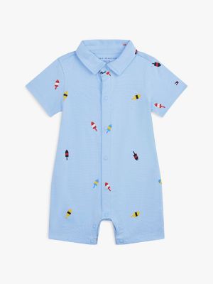 Babies' Buoy Print Shortall, Vessel Blue