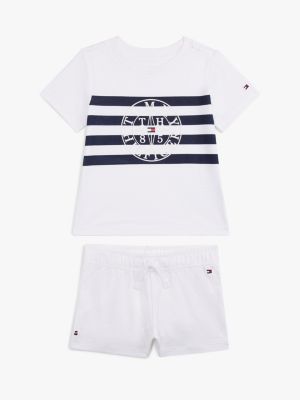 Babies' Maritime T-Shirt and Short Set, Optic White