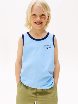 Kids' Hilfiger Logo Tank Top, Vessel Blue