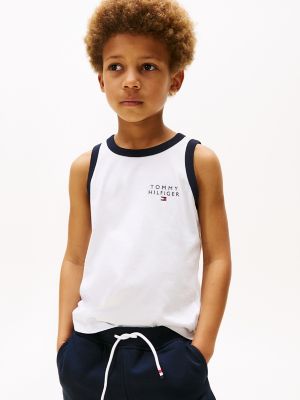 Kids' Hilfiger Logo Tank Top, Optic White