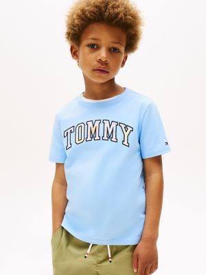 Kids' Multiprint Logo T-Shirt, Vessel Blue