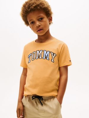 Kids' Multiprint Logo T-Shirt, Sunny Orange