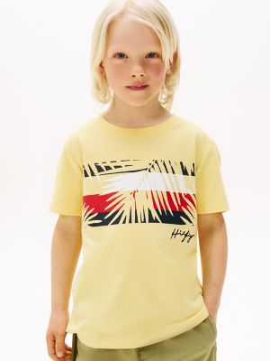 Kids' Palm Stripe T-Shirt, Citronella