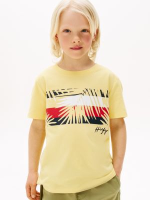 Kids' Palm Stripe T-Shirt, Citronella