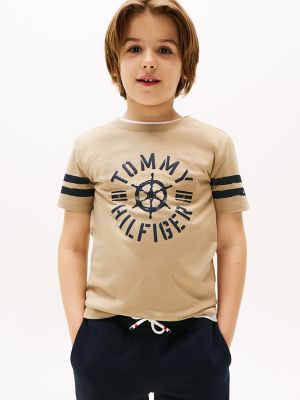 Kids' Nautical Logo T-Shirt, Beige