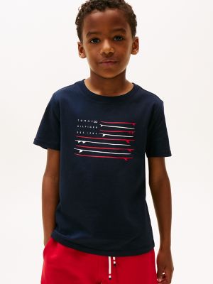 T-shirt à logo Surfboard pour enfant, bleu marine