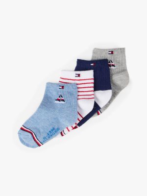 Babies' Nautical Sock 4-Pack, Blue Heather / Multi