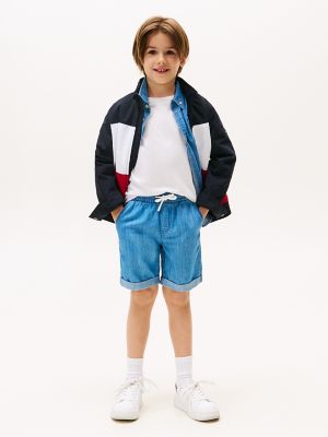 Kids' Cuffed Chambray Short, Medium Wash