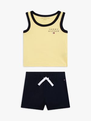 Babies' Logo Tank Top and Short Set, Citronella