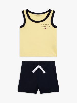 Babies' Logo Tank Top and Short Set, Citronella