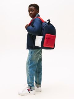 Kids' Colorblock Backpack — Navy/White/Red 2