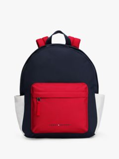 Kids' Colorblock Backpack — Navy/White/Red 1