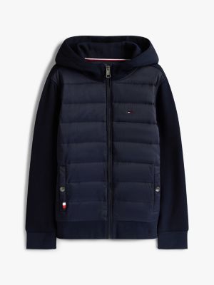 Детские куртки Tommy Hilfiger Kids' Mixed Media Hooded Quilted Jacket — фото 6