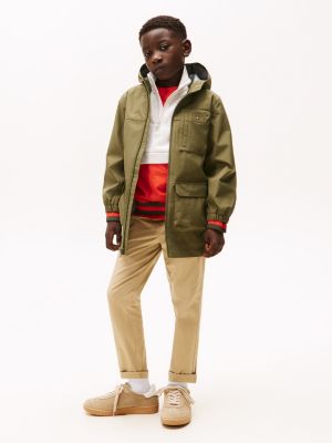 Kids' Hooded Utility Parka Jacket, Utility Olive