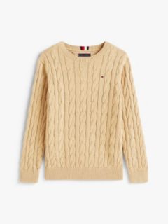 Kids' Cable Knit Sweater — Dark Beige 6