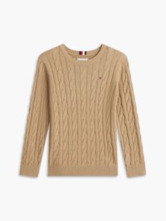 Kids' Cable Knit Sweater — Dark Beige 7