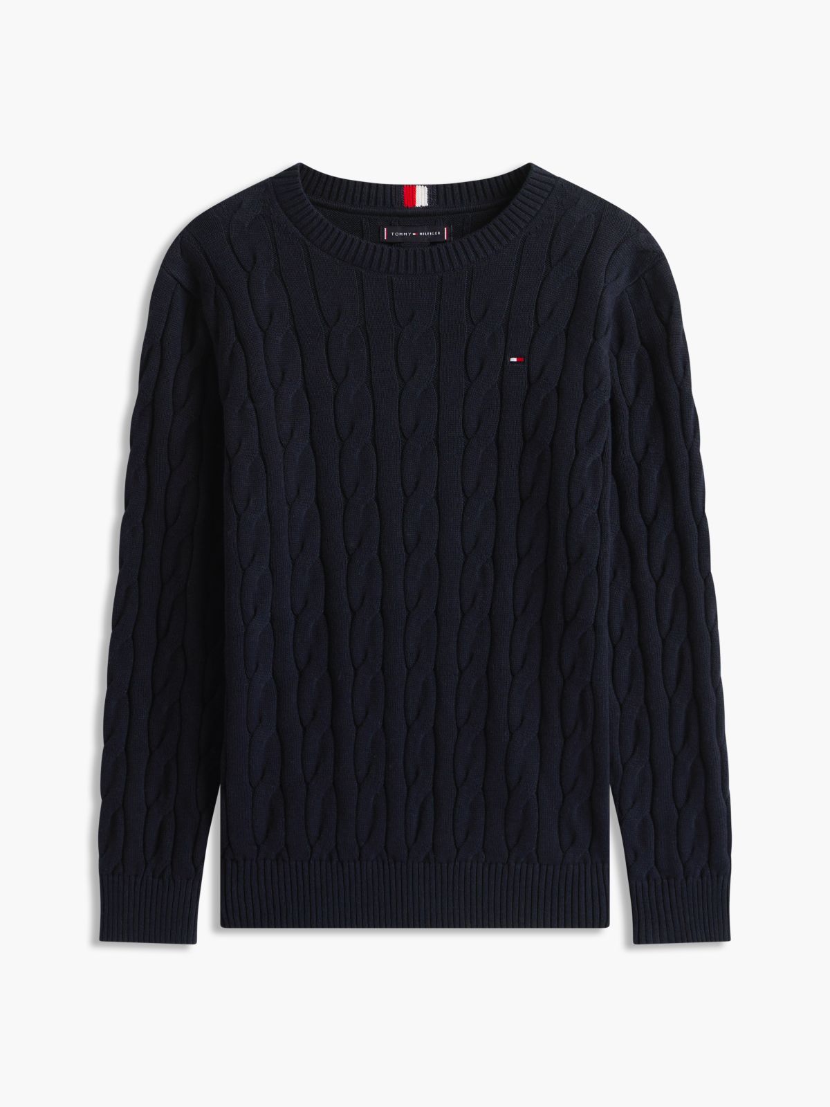 Kids' Cable Knit Sweater — Navy Blue