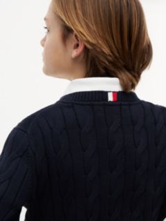 Kids' Cable Knit Sweater — Navy Blue 3
