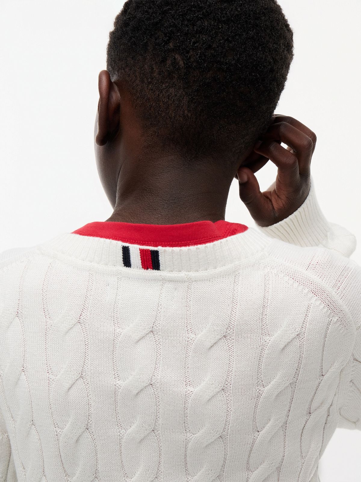 Kids' Cable Knit Sweater — Ivory