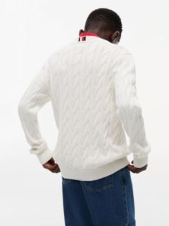 Kids' Cable Knit Sweater — Ivory 4