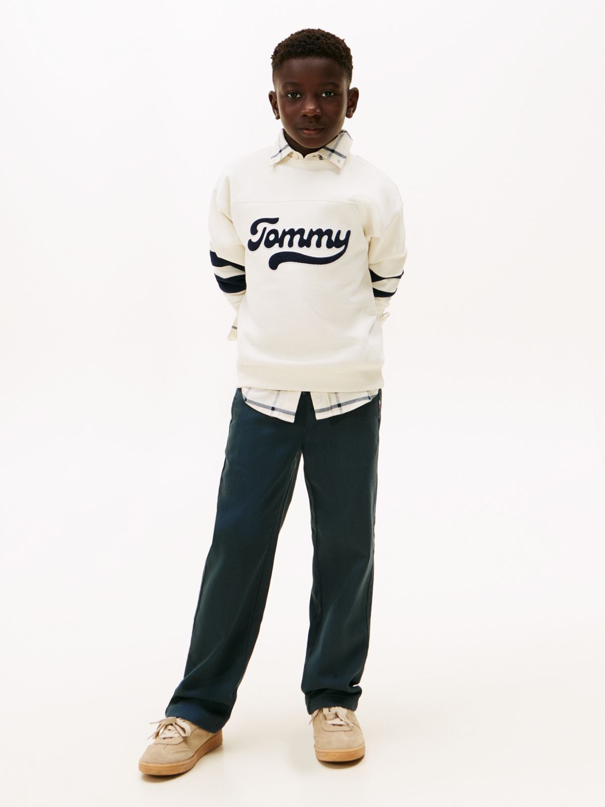 Kids' Stretch Pull-On Pant — Military Denim
