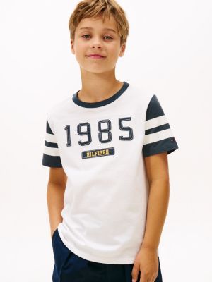 Kids' Hilfiger 1985 Logo T-Shirt, Ecru