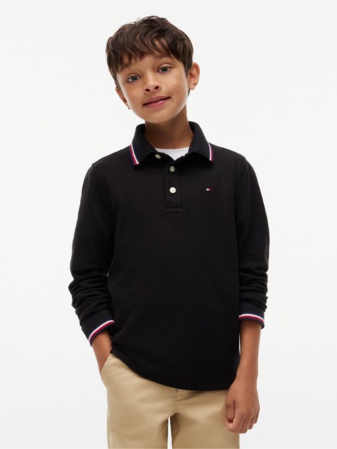 Детские топы Tommy Hilfiger Kids' Long-Sleeve Tommy Wicking Polo