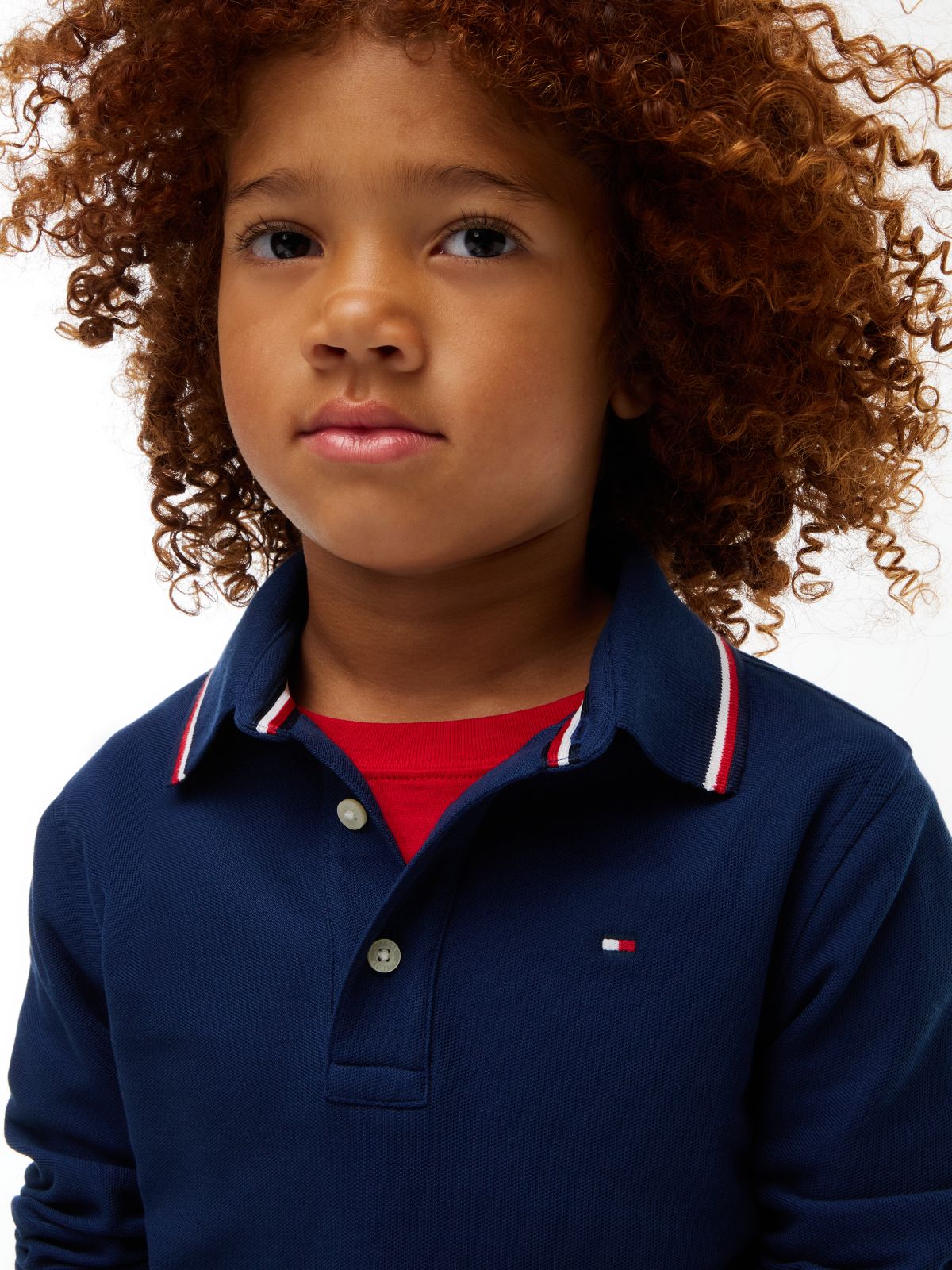 Kids' Long-Sleeve Tommy Wicking Polo — Carbon Navy