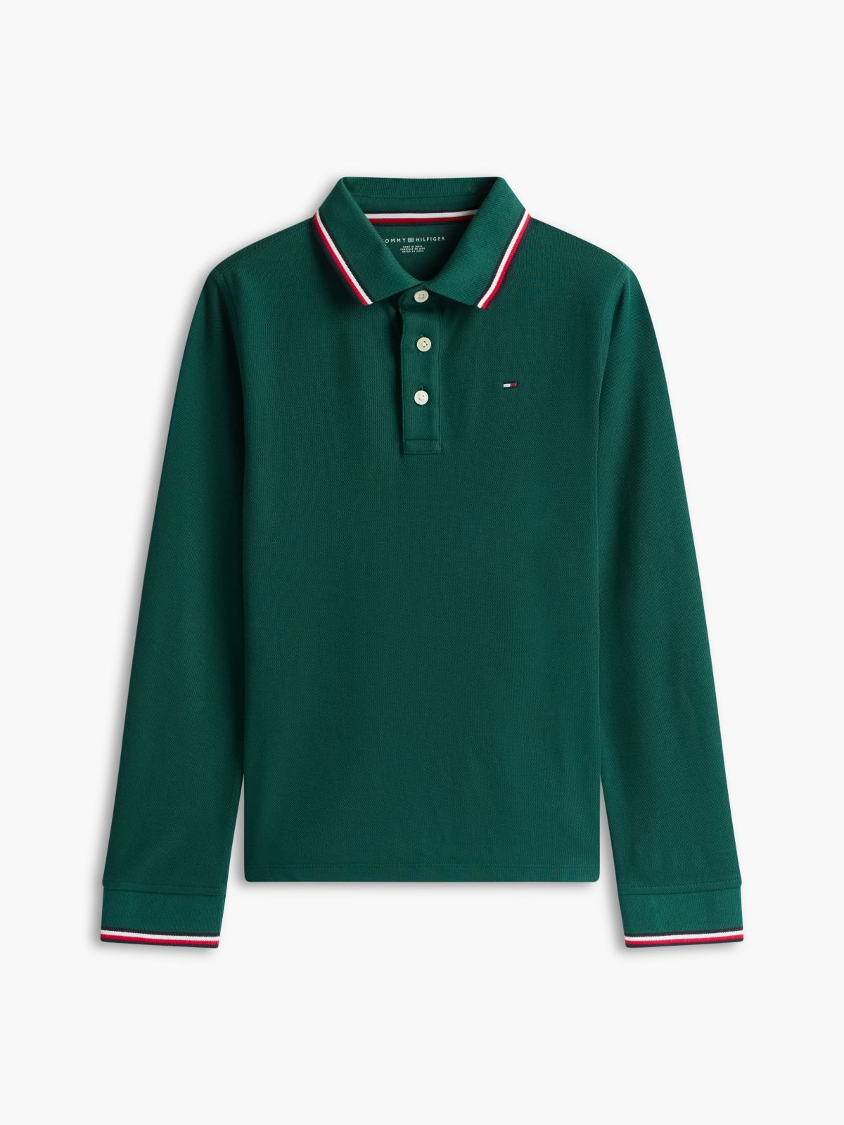 Kids' Long-Sleeve Tommy Wicking Polo — Ornamental Green