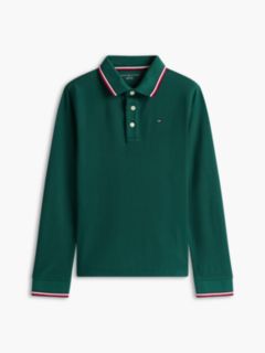 Kids' Long-Sleeve Tommy Wicking Polo — Ornamental Green 6
