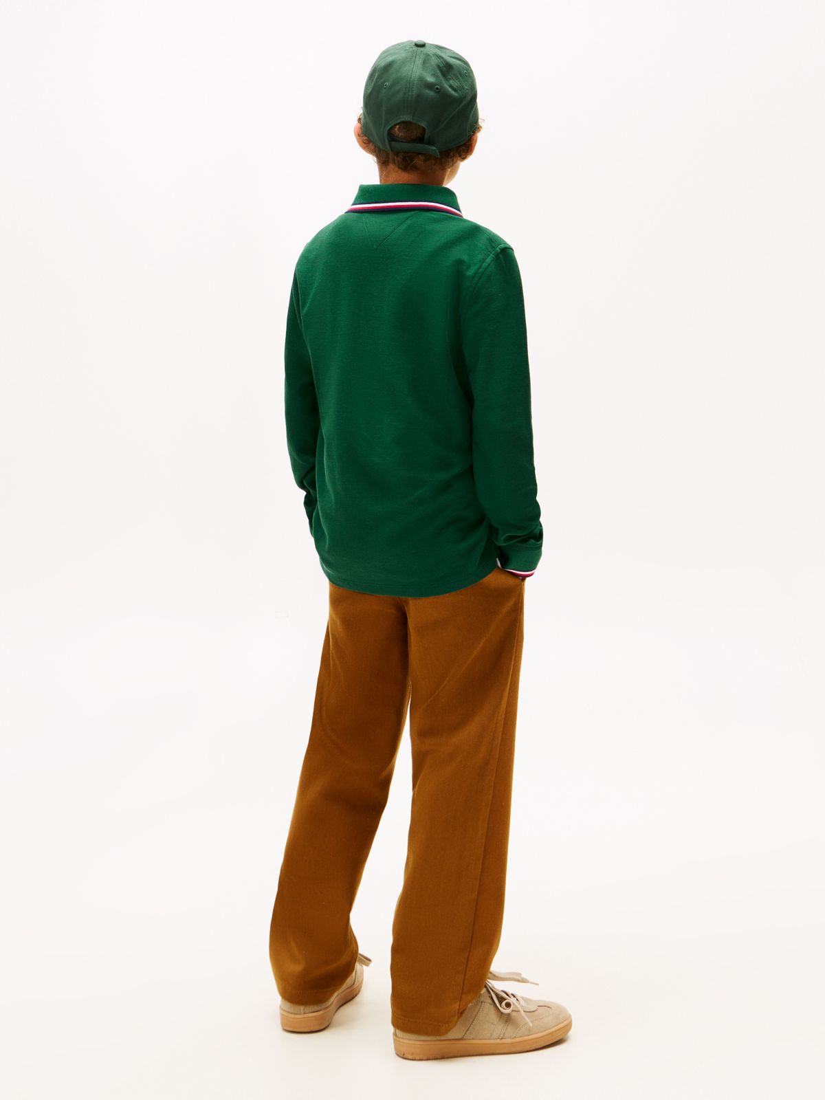 Kids' Long-Sleeve Tommy Wicking Polo — Ornamental Green