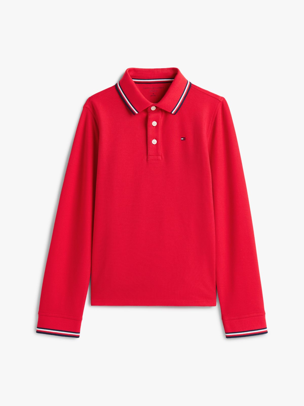 Kids' Long-Sleeve Tommy Wicking Polo — Red