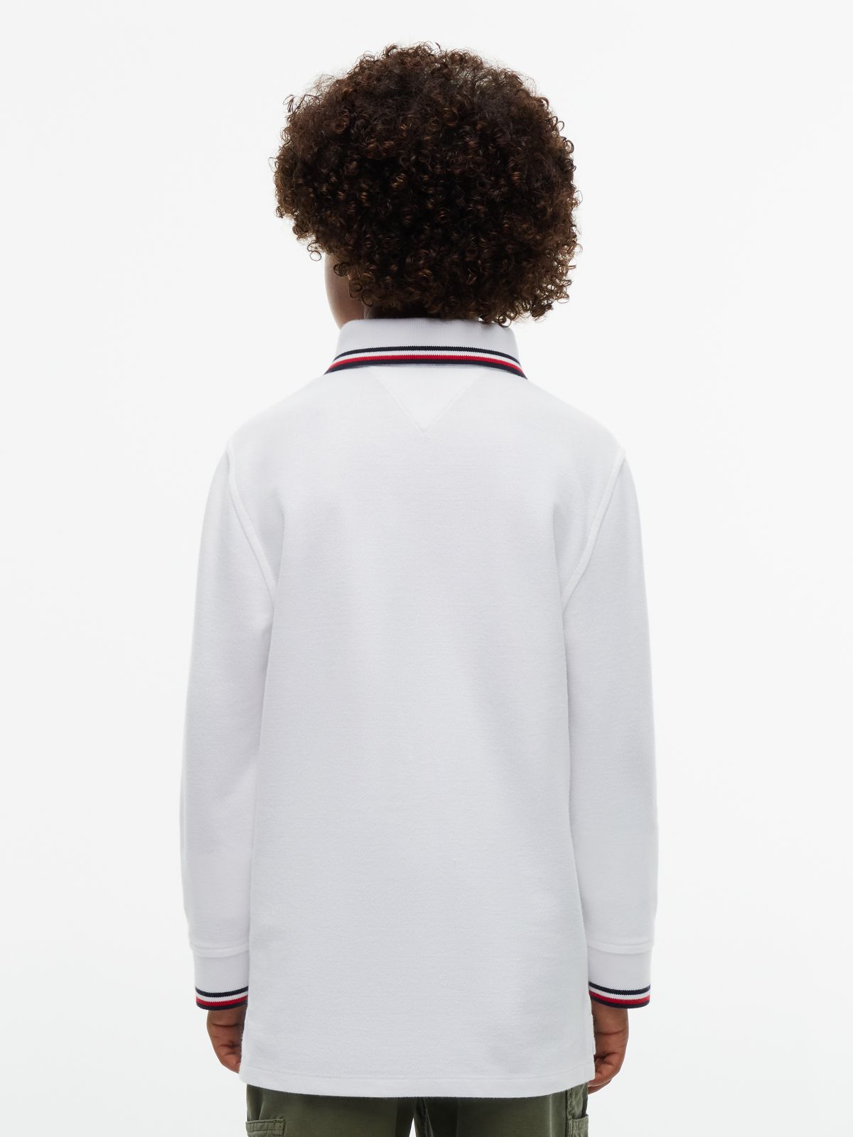 Kids' Long-Sleeve Tommy Wicking Polo — Optic White