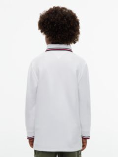 Kids' Long-Sleeve Tommy Wicking Polo — Optic White 4