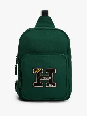 Kids' Varsity Patch Sling Backpack, Ornamental Green