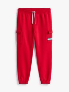 Kids' Fleece Cargo Jogger — Red 6
