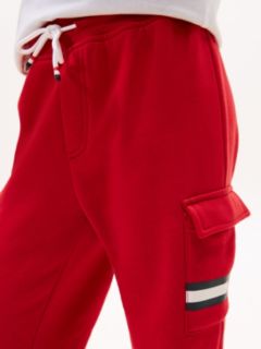 Kids' Fleece Cargo Jogger — Red 4